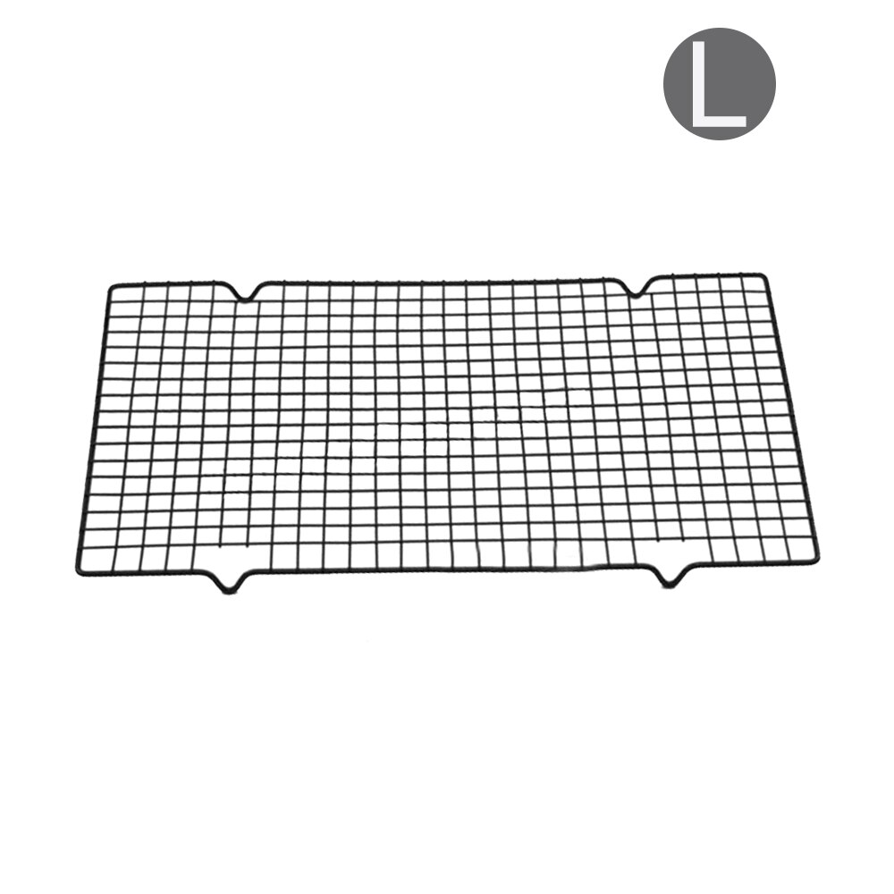 Cake Cooling Rack Nonstick Metal Cake Cooling Grid Rack Net Stainless Steel Wire Grid Cooling Tray Barbecue Cookie Holder: L