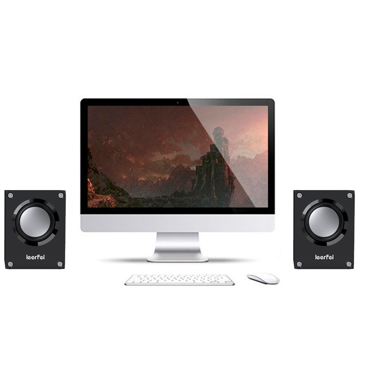 K-1061 Computer Lautsprecher Subwoofer USB angetrieben 3,5mm Jack Verdrahtete SoundBox Heimat Theater System Für PC Schreibtisch-Computer Laptop