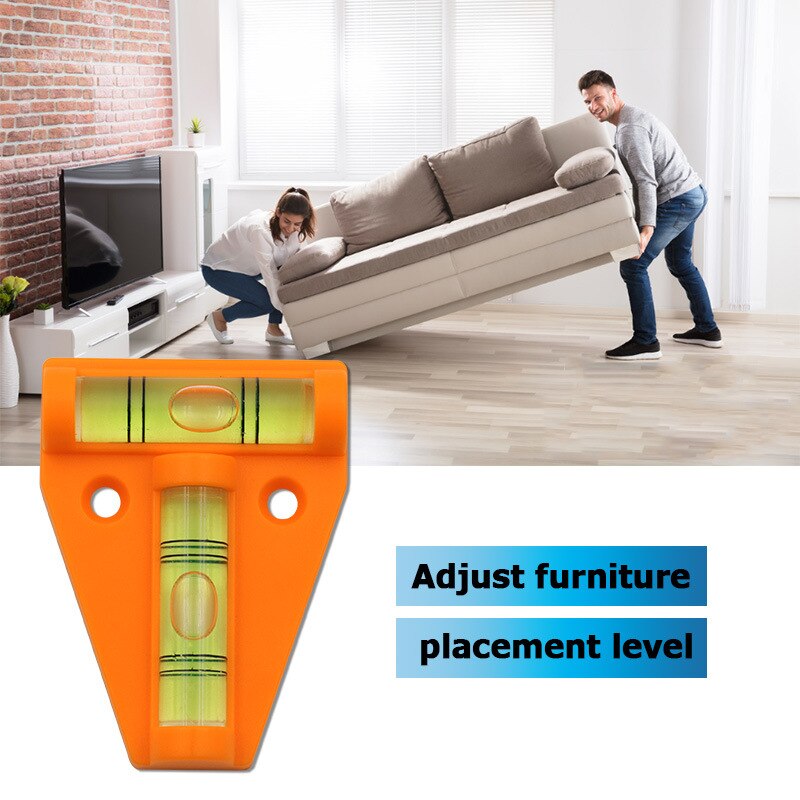 Triangular T-type Level Two Ways Mini Spirit Level Measurement Instrument T-type Spirit Level Bubble Four Styles Mounting Holes