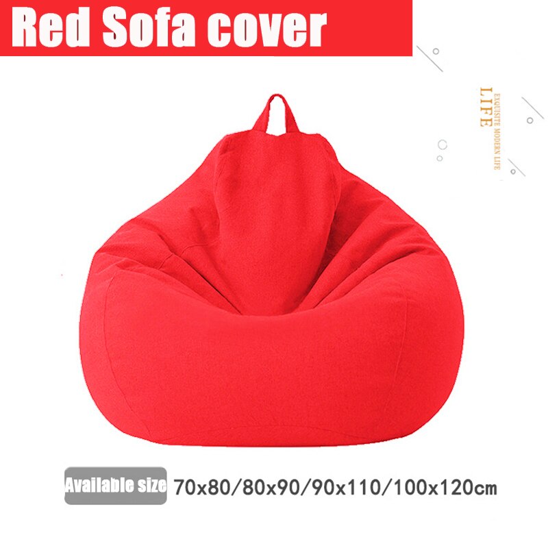 Housse de canapé bouffante sans remplissage, en tissu de lin, siège long, Pouf bouffant, Tatami, Salon