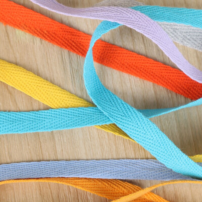 50 Yards/Roll 20mm Cotton Ribbon Herringbone Twill Bias Binding Tape For Bag Clothing Strap Handmade Garment Sewing 37 Colors