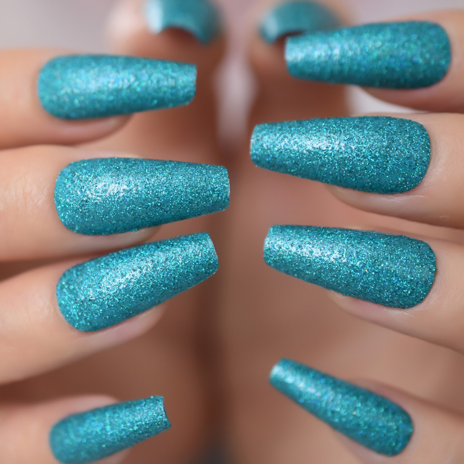 Rose negle tryk på negle mandel medium-korte fingernegle spidser flase nails art forsyninger til professionelle echiq negle 24 stk.: L5862
