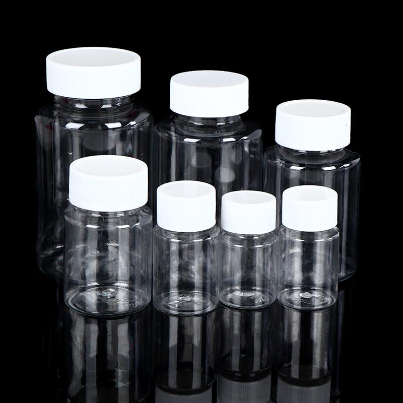 5Pcs Hervulbare Flessen 15Ml/20Ml/30Ml/50Ml/100Ml/150ml/200Ml Plastic Pet Clear Lege Seal Flessen Container