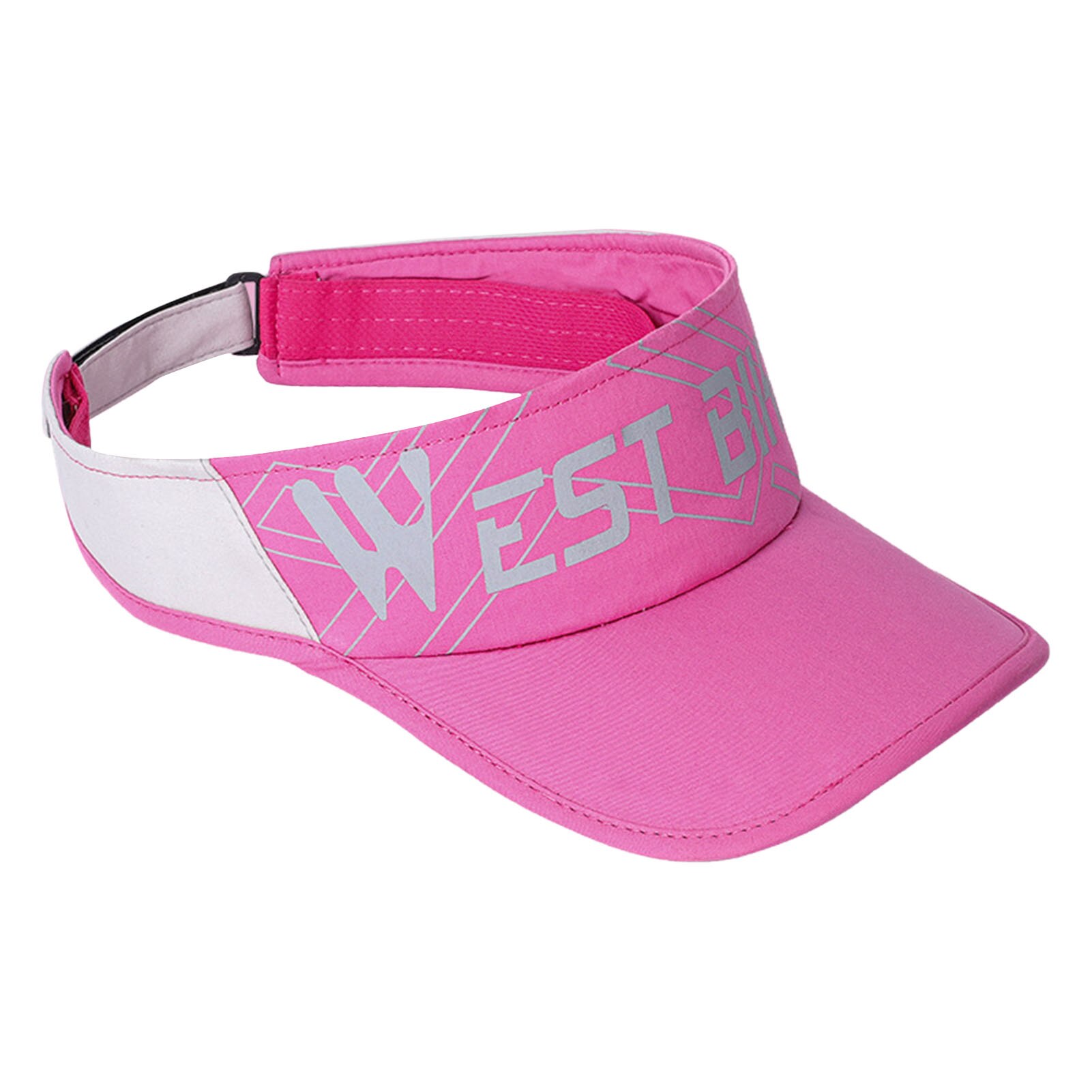 Empty Sun Hat Sport Sun Visor Cap Comfortable Portable Summer Sports Beach Sunhat: Hot Pink