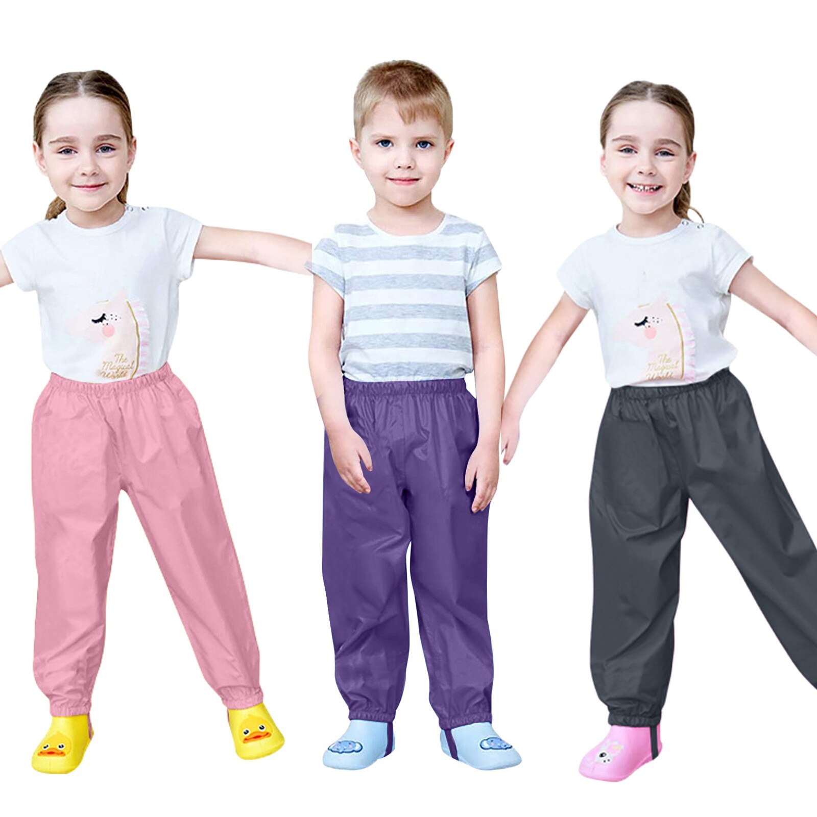 Salopette imperméable pour enfants de 1 à 12 ans, pantalon de Ski pour bébé garçon et fille, vêtement de pluie en plein air, salopette à une jambe