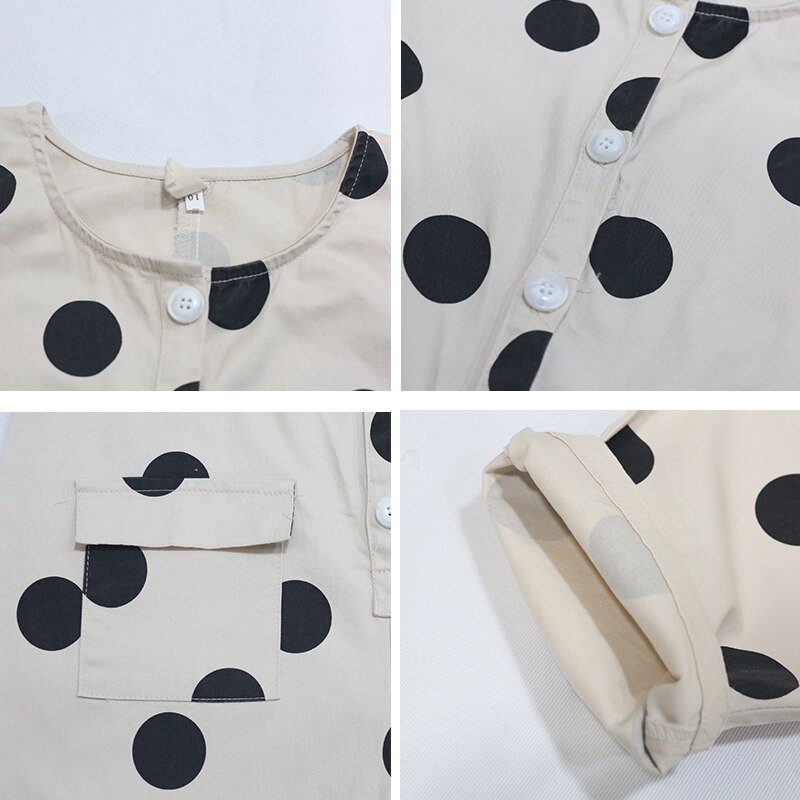 Meisjes Dot Overalls Zomer Losse Zakken Jumpsuits Tiener Mouwloos Cropped Broeken Voor 1-16Y Kinderen Meisjes Kleding