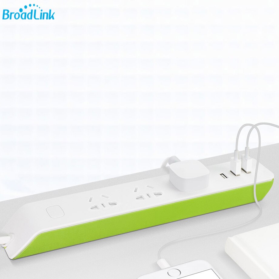 BroadLink MP2 Smart Wifi Power Strip WiFi Socket Afstandsbediening 3 Outlet met 3 USB Snelle Opladen 2.1A voor iOS Android