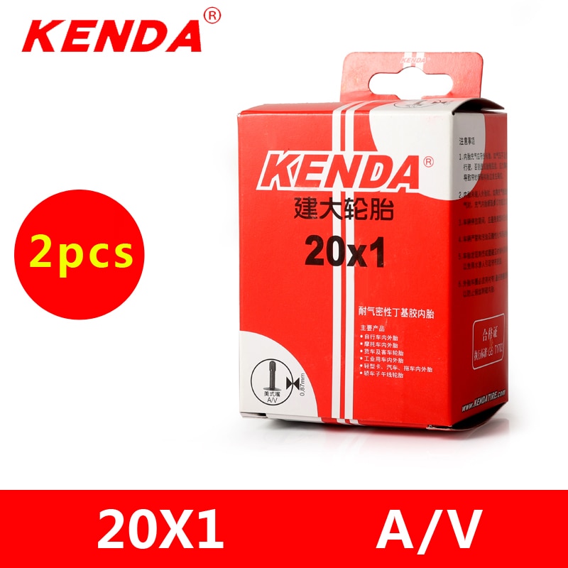 2Pcs Kenda Fiets Binnenband 20X1 20x1.25/1.5 20x1-1/8 20x1-3/8 Camera Schrader Presta Ventiel Binnenband Mountainbike Buizen