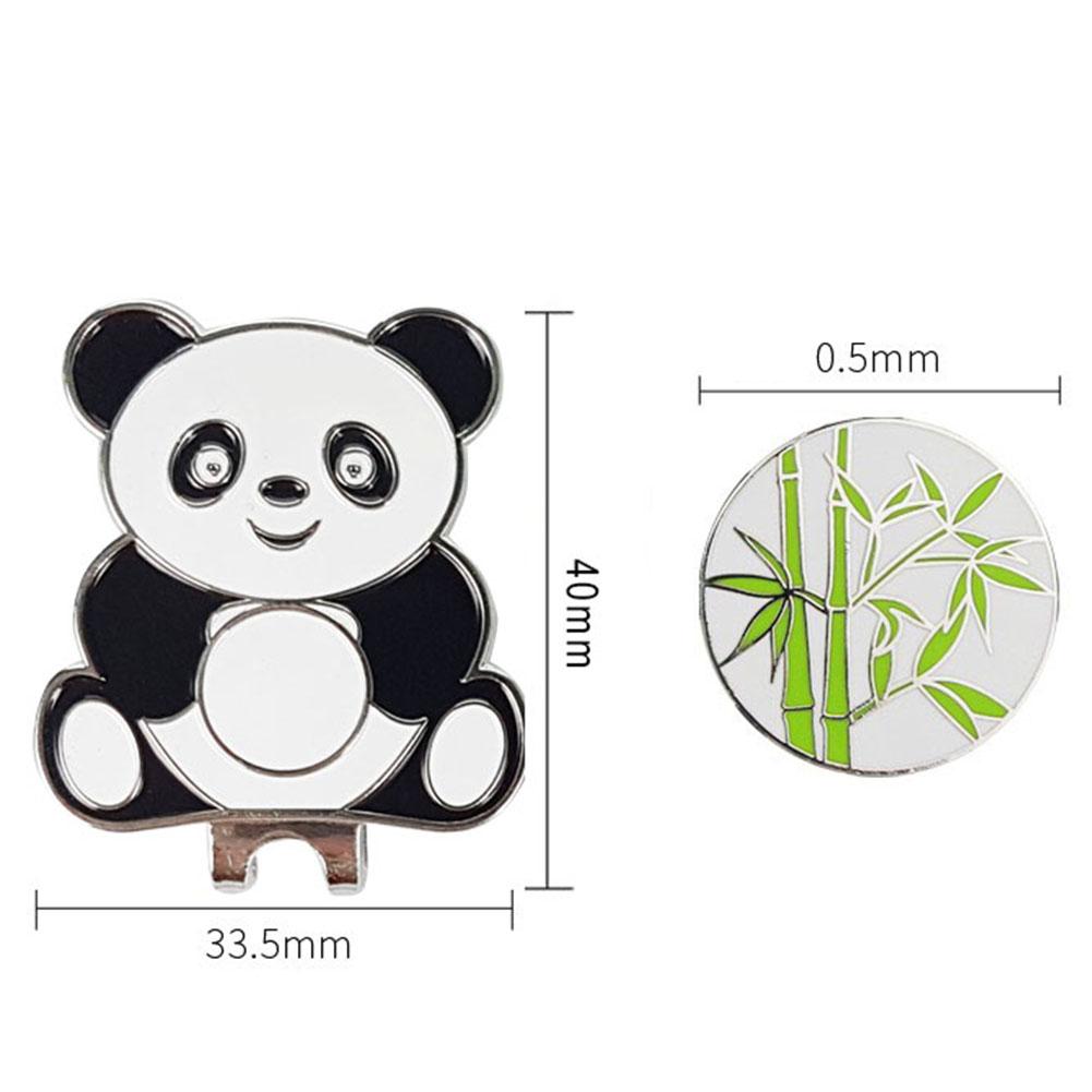 1 piezas marcador de pelota de Golf W magnético Golf sombrero Clip China Panda lindo gorra de Golf Clips aleación pelota Mark