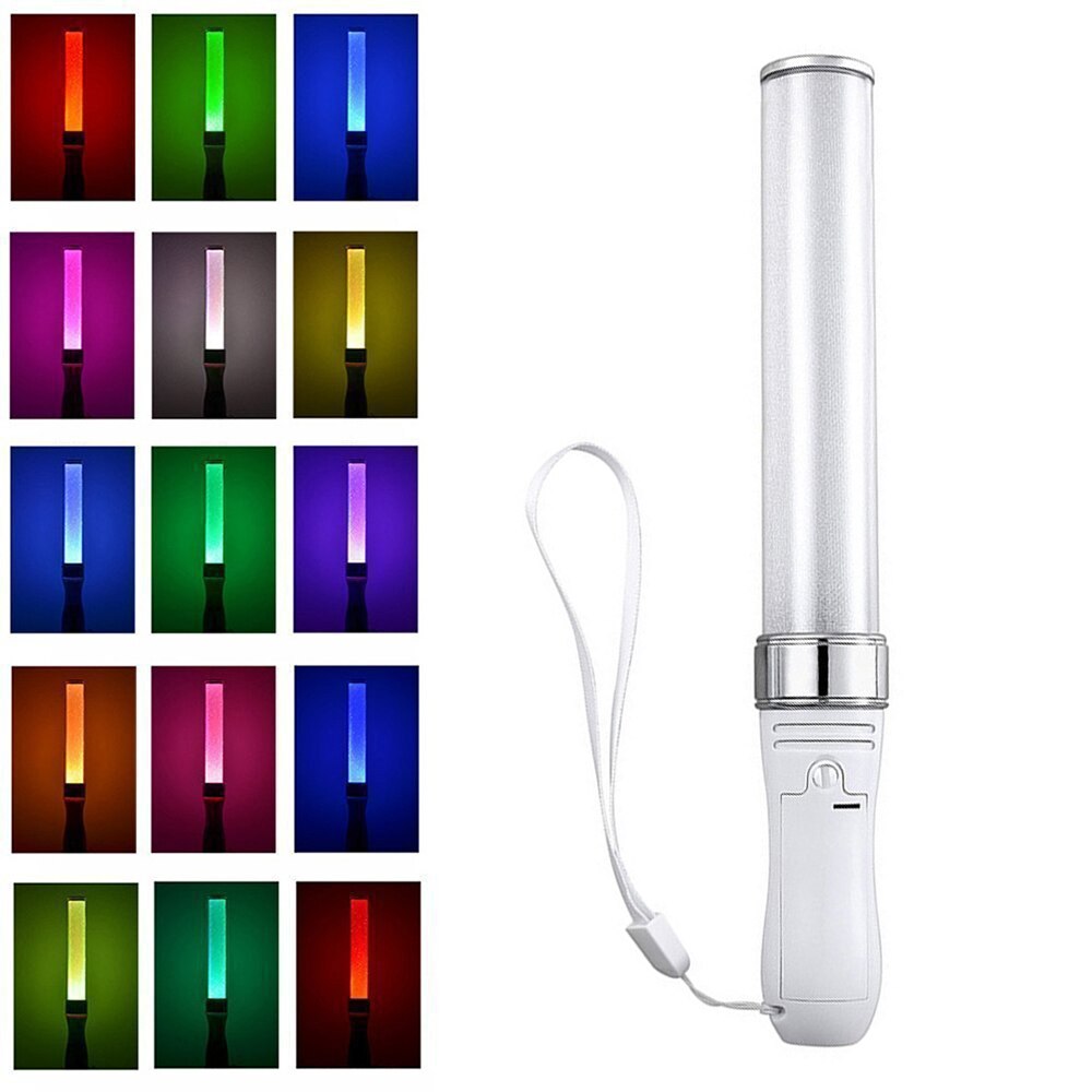 Nuevos palos de luz LED bastones LED con brillo con 15 colores conmutables barras luminosas Poi para fiestas conciertos bodas celebraciones