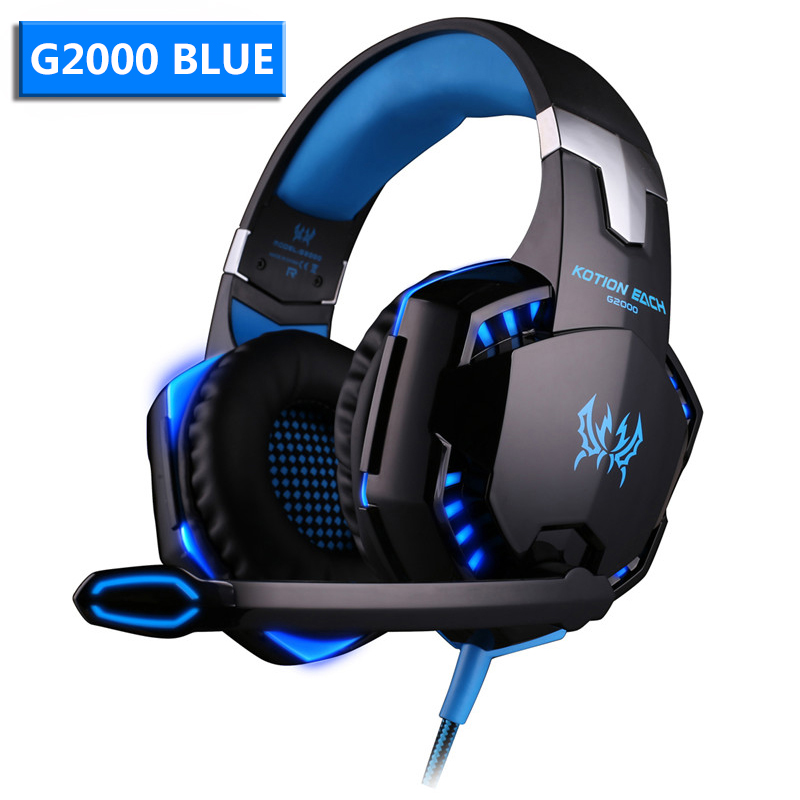 G2000 Hoofd Gemonteerde Bedrade Gaming Headset Stereo Oortelefoon Met Microfoon Passen PS4 PS5 Xbox Voor Telefoon Pc Laptop: G2000 black blue