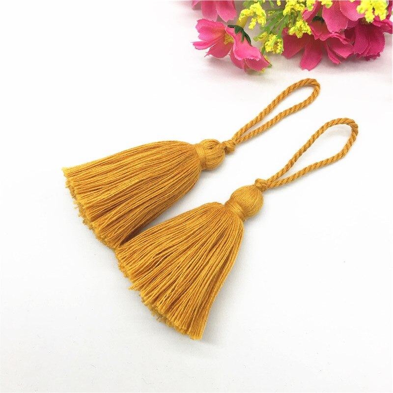 5 stk mini korte hengetau dusker smykker hjem tekstil gardin klær anheng håndverk dusker diy klær dekorasjon materiale