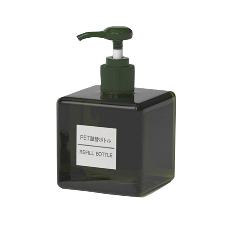 250/450/650ml plastic reisflesjes met lege, doorzichtige vierkante flessen, zeepschuim, schuimpomp, vloeibare douchegel, schuimpomp: Gs