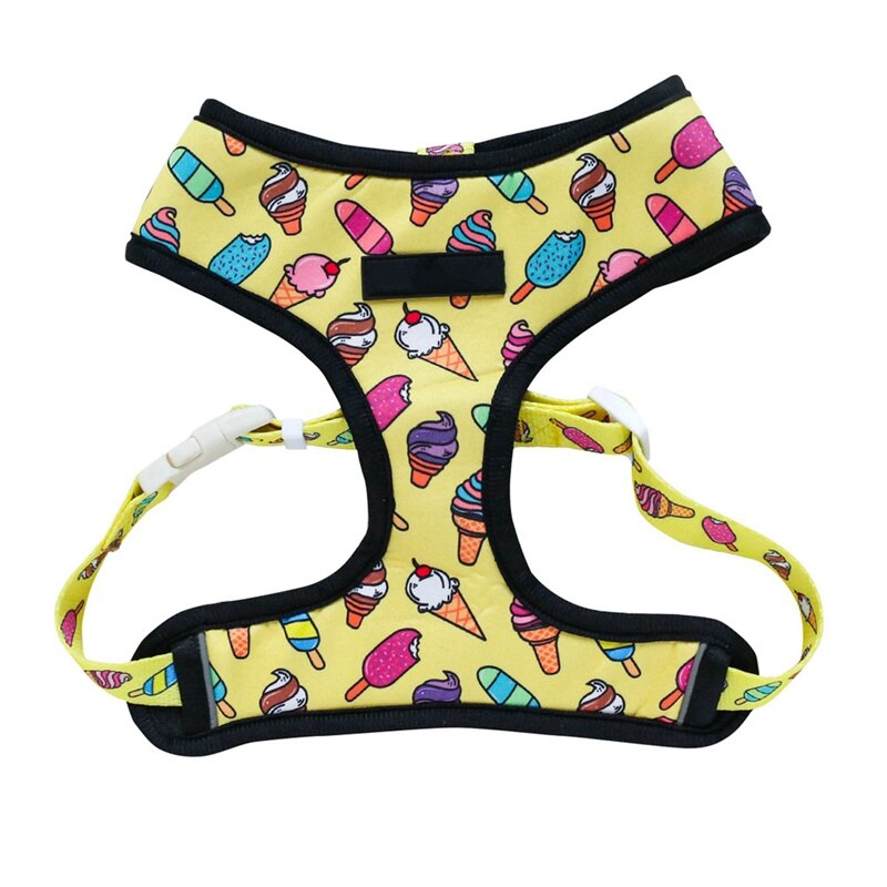 Franse Bulldog Harnas Gedrukt Engels Bulldog Frenchie Omkeerbare Harness Puppy Kleine Honden Vest Voor Pug Walking Training