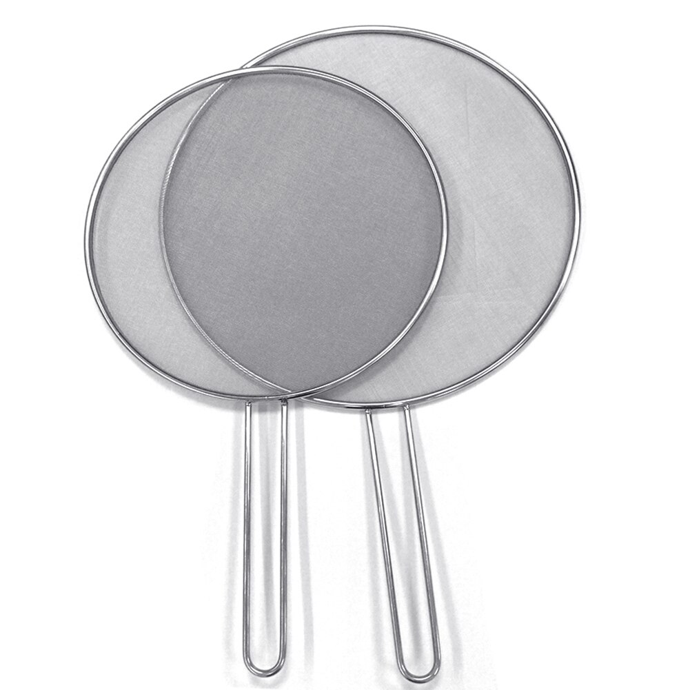 1 st 25/29cm/33cm st rostfritt stål stänkskärm mesh grytlock lock silver olja stekpanna lock matlagningsredskap kökstillbehör