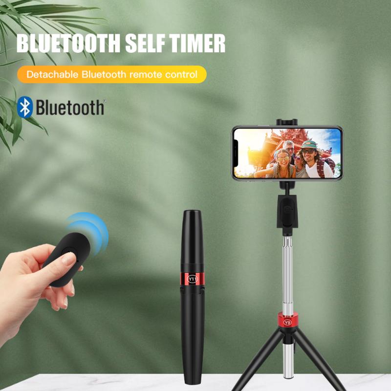 Y9/Y11 3In1 Selfie Stick con treppiede Wireless Bluetooth 4.0 supporto per telefono cellulare monopiedi pieghevoli universali per Smartphone