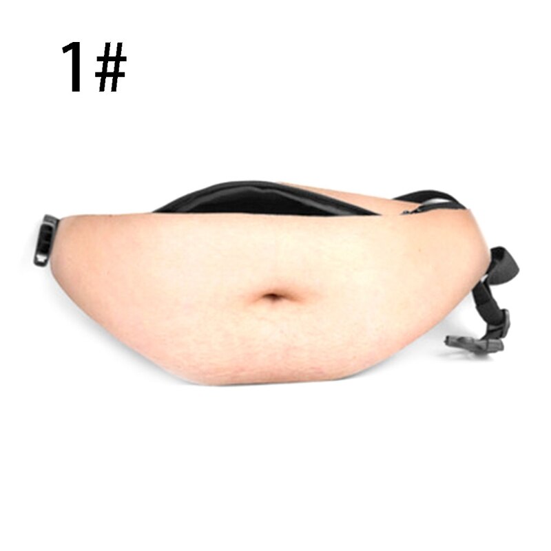 Neuheit Spaß Männer Frauen Vati Tasche Papa Bod Taille Taschen Bahre Fett Haarigen Bauch fanny Pack: 1