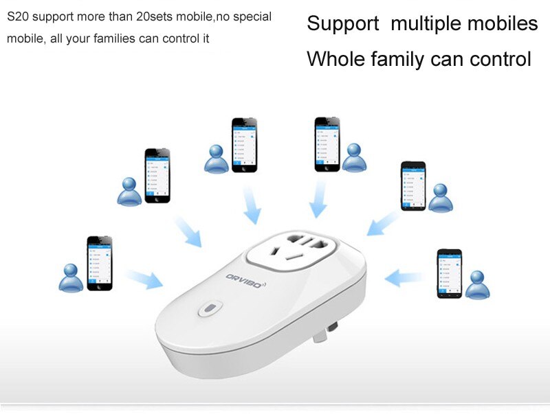 Orvibo  b25 wifi strömbrytare smart hem vägguttag wifi uttag styr hushållsapparater på av med mobilapp