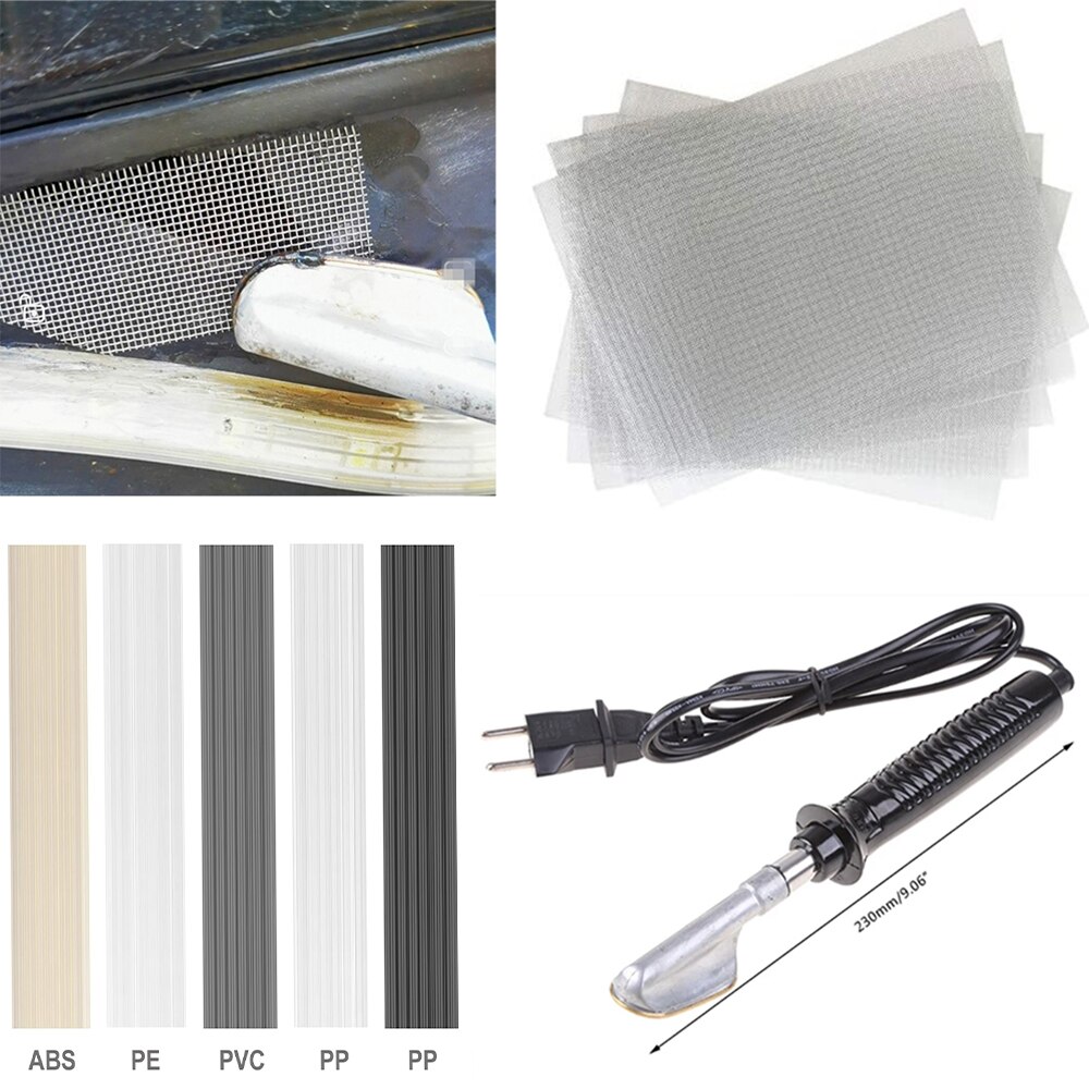 100W Plastic Welding Machine Stapler Electric Soldering Iron Car Bumper Repair Kit PVC Portable Garage Tool With Storage Bag