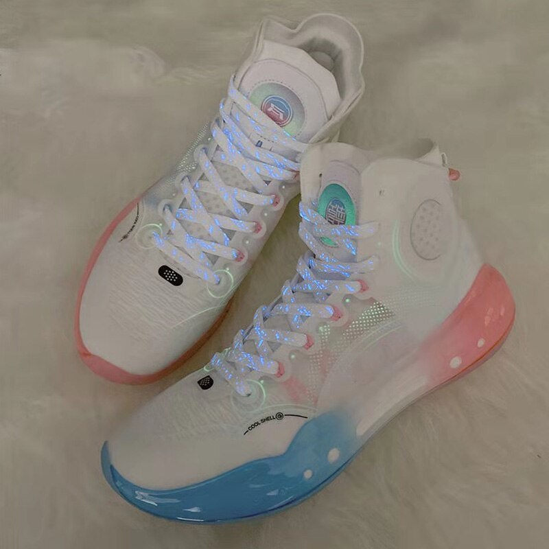 1 Pair Luminous Shoe Laces Glowing Fluorescent Shoelaces For Sneakers Flat Lace Shoes Boot Shoelace Splash ink Shoestrings