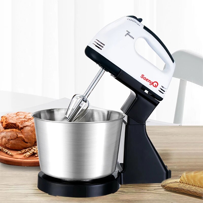 Elektrische Mixer 7 Snelheid Tafel Stand Cake Deeg Mixer Handheld Eiklopper Blender Bakken Slagroom Machine