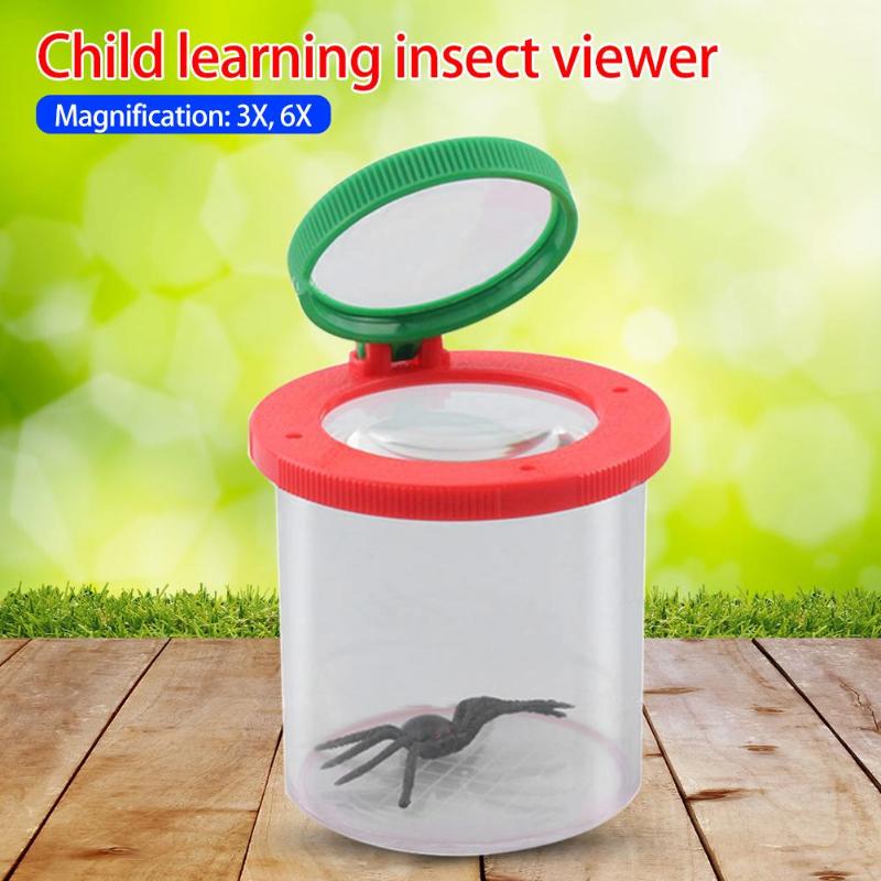Lupa para Animal PEQUEÑO de insectos, caja para monitorizar la exploración científica de niños, ayuda para enseñanza