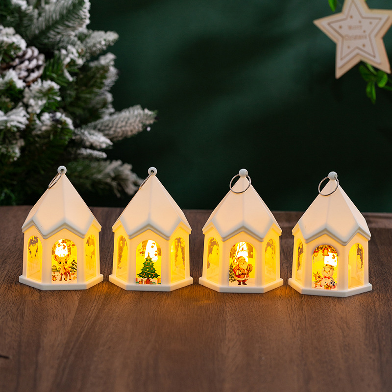 Christmas Tree Pendant Christmas Decoration Children's Luminous Retro Night Light Ornament Desktop Decoration Props