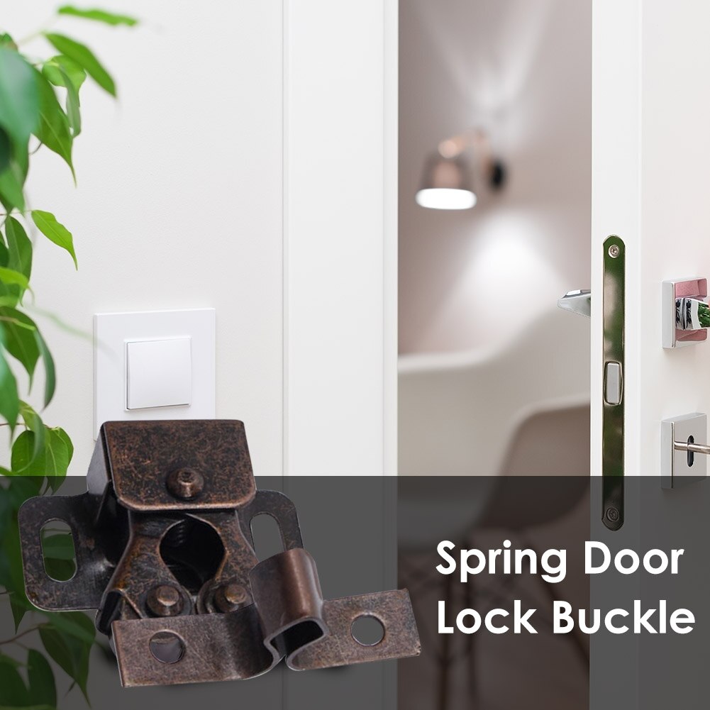 Double Wheel Cupboard Door Buckles Catch Toggle Hasp Spring Loaded Latch Parts for Households Bedroom Accessories