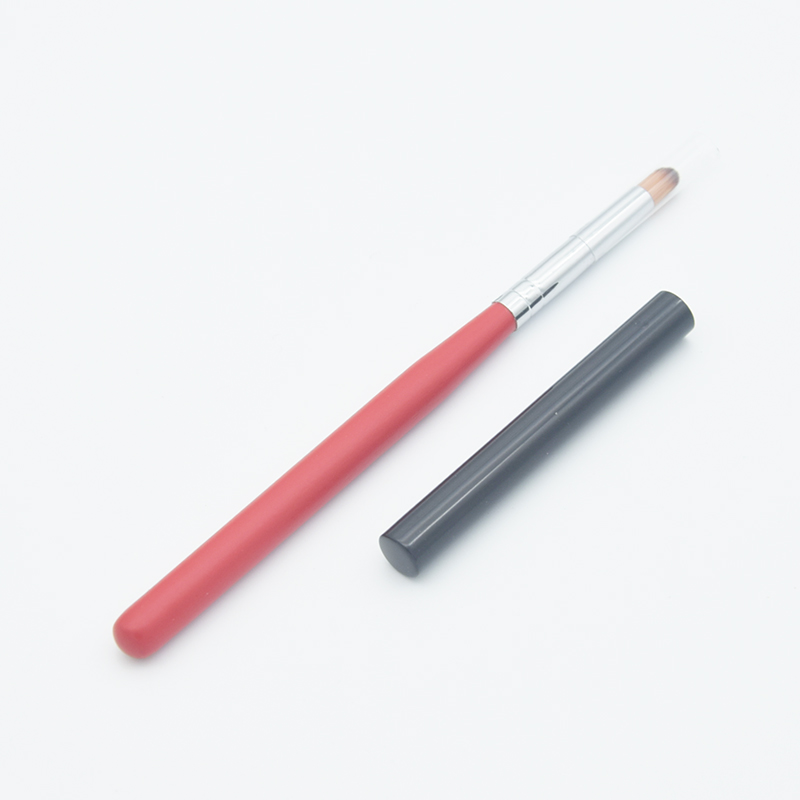 AKiHi-pinceles para pintar uñas, degradado, redondo, con tapa, decoración de uñas
