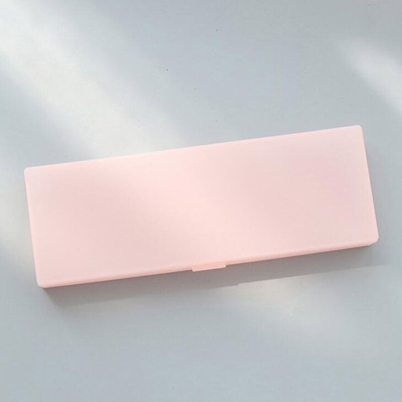 Transparante plastic pennendoos voor studenten zonder opdruk eenvoudige pennendoos schrijfwaren school kantoorbenodigdheden 3 kleuren: Roze m