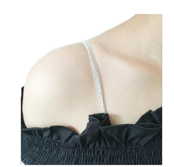 Dame beauty back undertøj bh med kvast krydshængende hals gennemsigtig usynlig slip spænde justerbar skulderrem