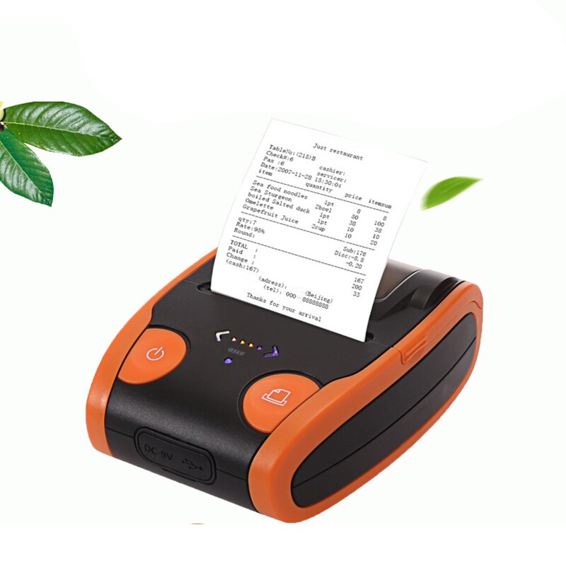 Tragbare Mini 58mm Bluetooth kabellos Thermische Erhalt Fahrkarte Drucker für praktisch Rechnung Maschine Einkaufen Drucker für Geschäft1 EU pl