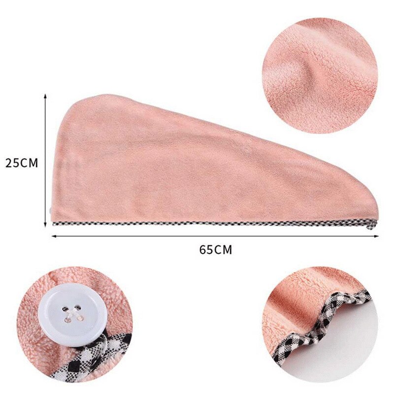 Nyeste mikrofiber hår pakke inn håndkle lue turban vri hurtigtørkende tørr lokk dame dårlig spa