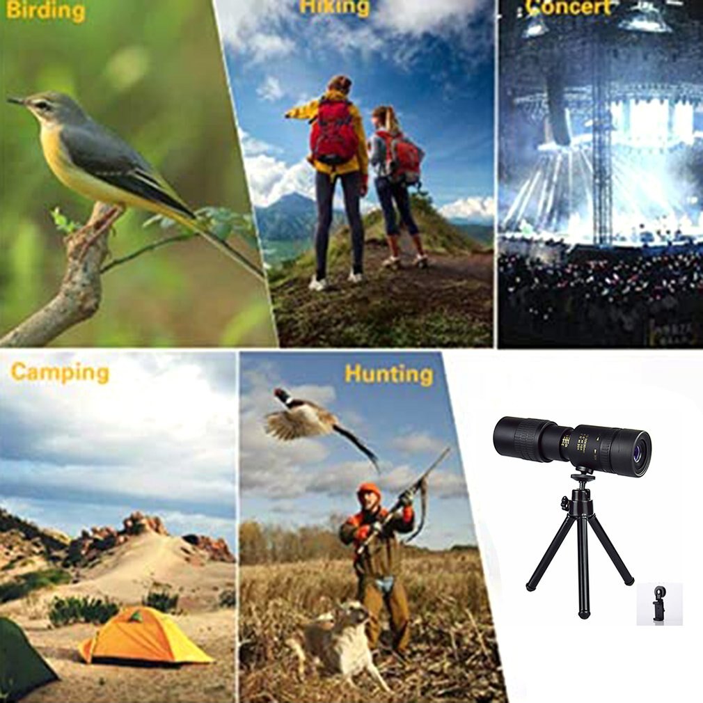 10-300×40 telescope set including black tripod + photo clip Telescopic zoom monocular high-power high definition