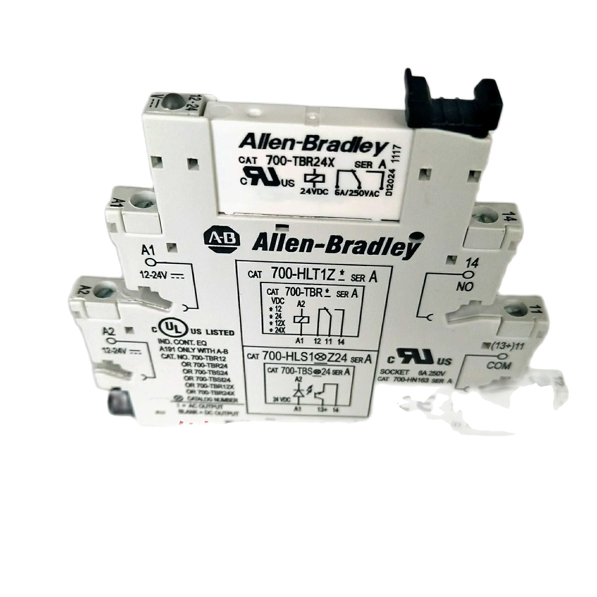 Spot allen-bradley kat. 700- tbr 24 relæ 700- hlt 1z 24 vdc