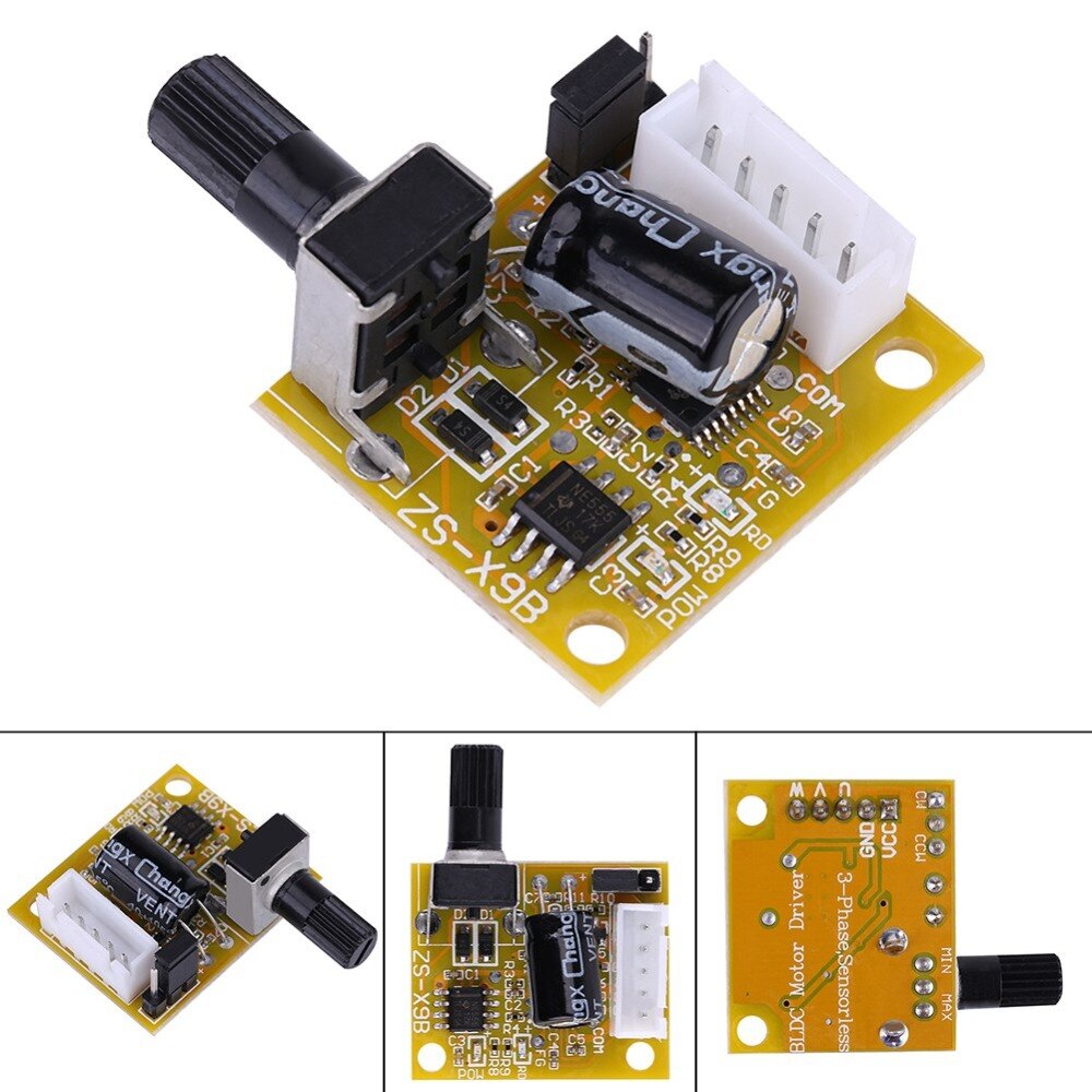 DC 5 V-15 V 15 W BLDC 3-Fase Borstelloze Motor Driver Sensorless Speed Controller
