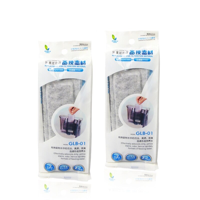 Aquarium Waterval Filter Systeem Aquarium Externe Luchtpomp Spons Actieve Kool Media Vervanging Foam Pad Accessoires