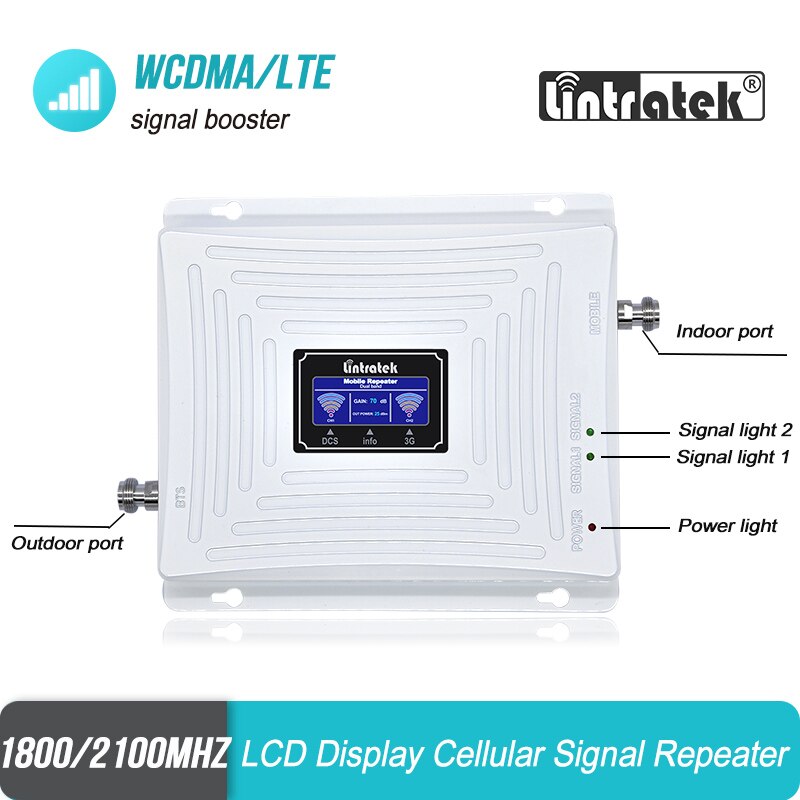 Dual-band Signaal Repeater GSM 1800 4G 3G UMTS 2100 Mobiele Telefoon Signaal Booster LCD Display LTE Cellulaire signaal Versterker S40