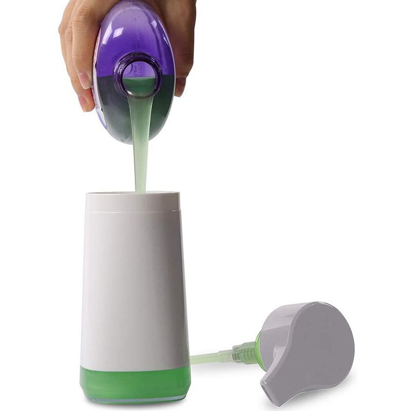 Plastik sæbedispenser, håndsæbedispenser, alsidig 10.5oz genopfyldelige pumpeflasker, perfekt til dispensering af hjemmelavet lotion