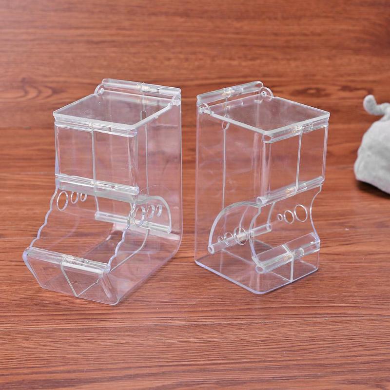 Pl Hamster Konijn Eten Dispenser Feeder Plastic Clear Automatische Pet Feeder Voor Hamster Cavia Voedsel Kom Container