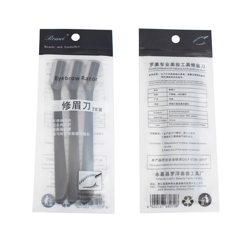 3 Pcs Wenkbrauw Trimmer Gezicht Scheermes Wenkbrauw Draagbare Blades Scheerapparaat Mes Haar Remover Set Up Wenkbrauw Profiler Gereedschap