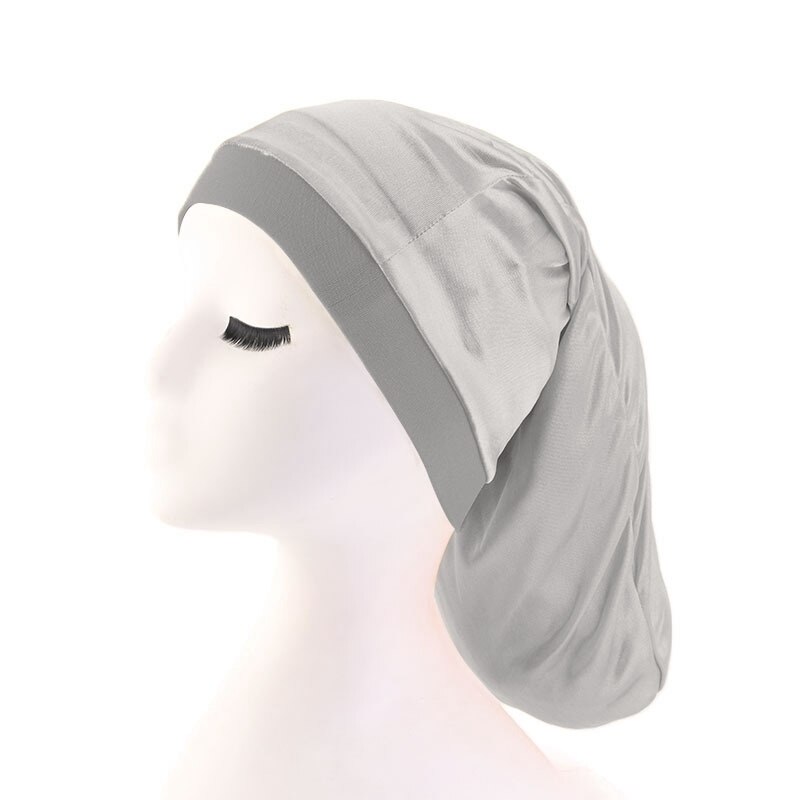 Vrouwen Nachtrust Cap Dames Zachte Zijde Lange Haarverzorging Motorkap Dreadlock Vlechten Baggy Mannen Vrouwen Unisex Slapen Cap