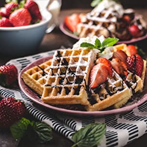 Waffle Plates for Cuisinart Griddler GR-4N/5B/6 /GRID-8N Series (Not for Old GR-4/GRID-8/GR-300WS/GR150 Deluxe/ GR300WSP1 Elite)