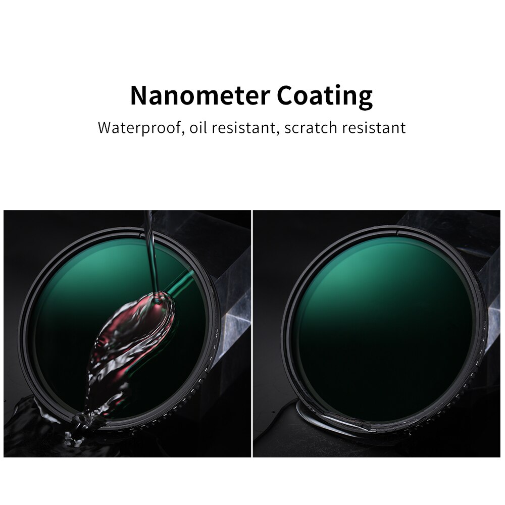 K &amp; F concetto nano-x ND8-ND2000 filtro ND variabile 37mm 49mm 52mm 67mm 72mm 77mm 82mm filtro densità neutra per canone Sony Nikon