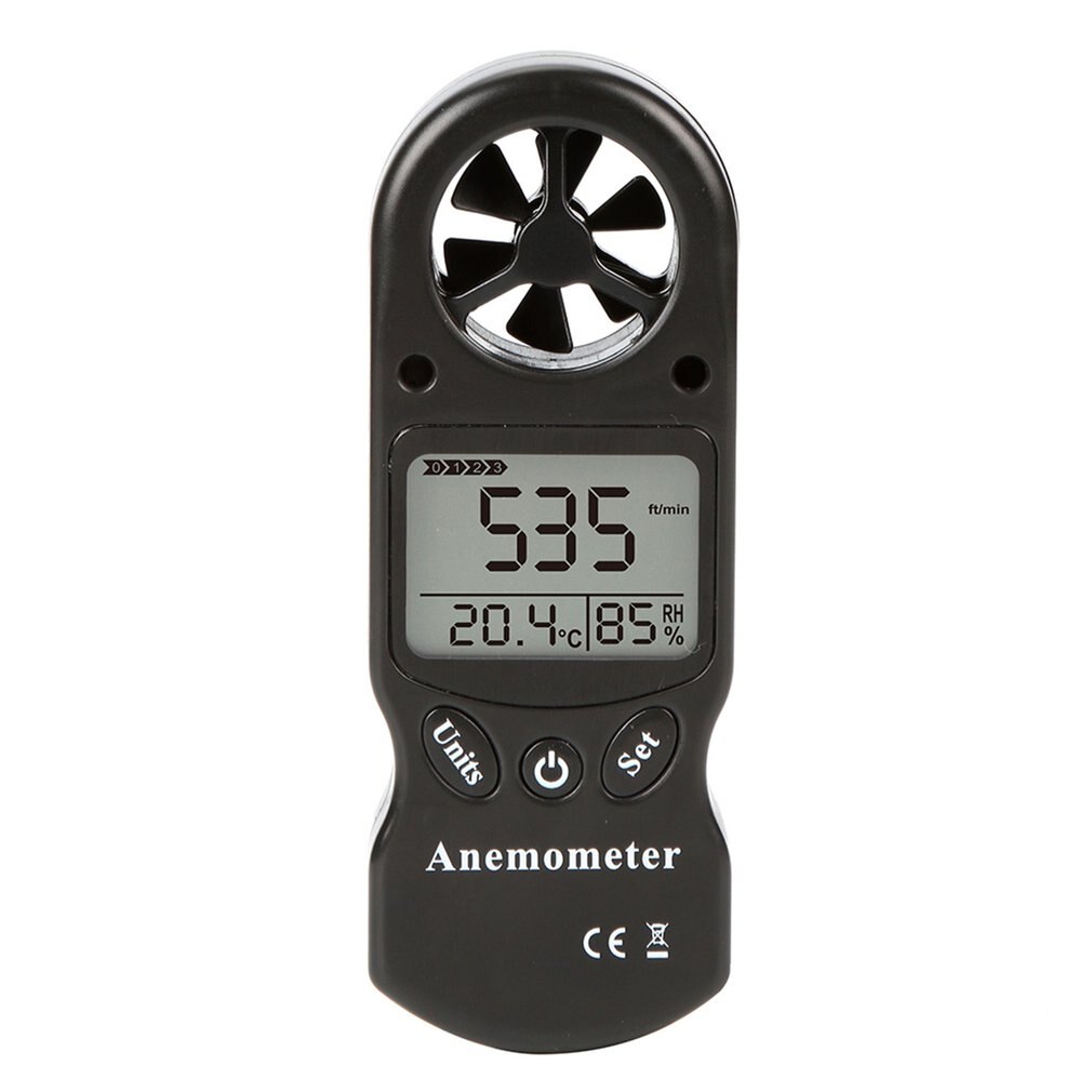 Mini Anemómetro Digital multiuso, anemómetro LCD TL-300 la velocidad y la temperatura del viento, medidor de humedad con higrómetro