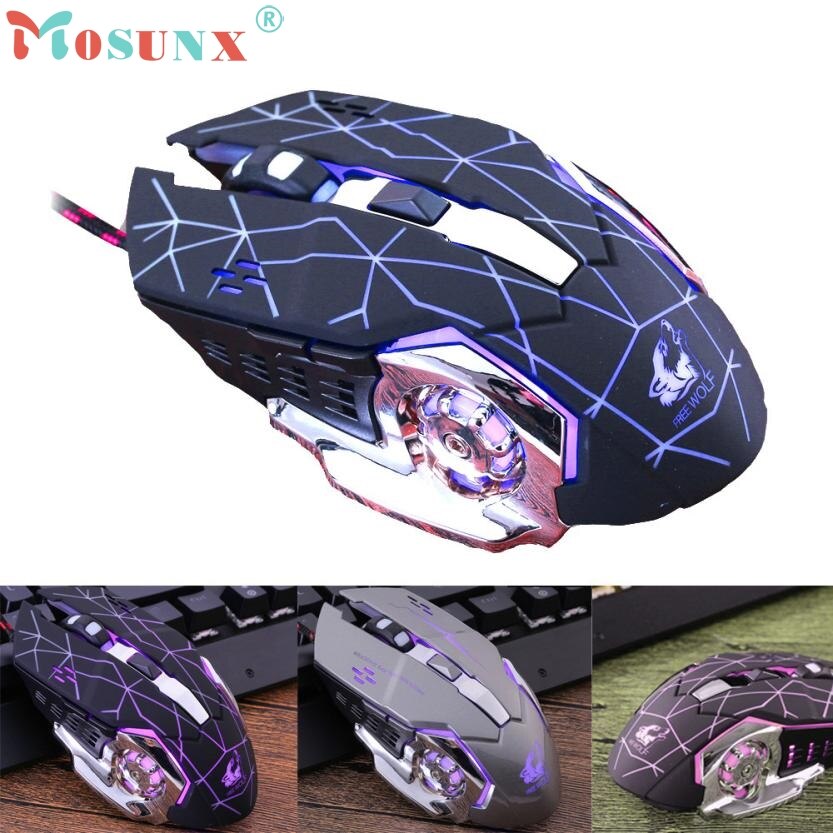Mus raton led lys 4000 dpi optisk usb ergonomisk gamer gaming mus genopladelig computermus 18 aug 3