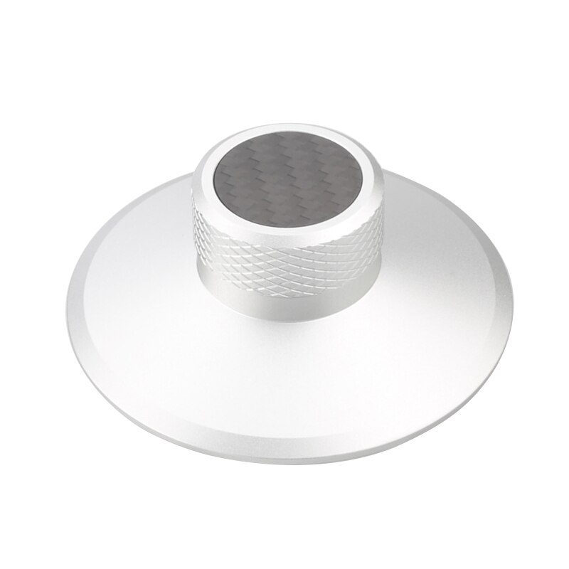 Aluminium lp vinyl pladespiller højttaler diskstabilisator høj balance reducerer vibrationsstabil vægtklemme: Sølv