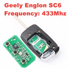Télécommande pour clé de voiture Geely Englon SC6, fréquence 433Mhz