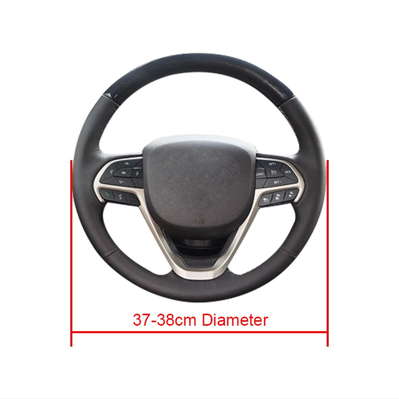 37-38cm bil rat dæksel anti slip auto pu læder flet dæksel til rat auto håndtag tilbehør til chevrolet