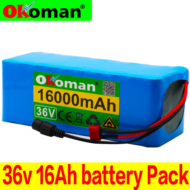 36V 16AH Electric Bike Battery Built in 20A BMS Li... – Grandado